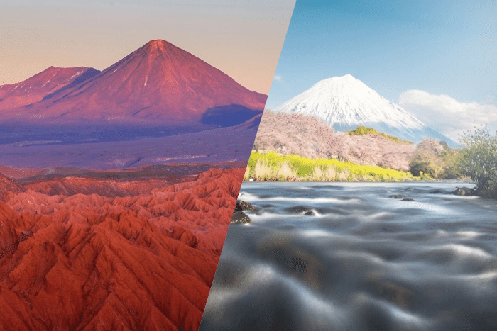 japan and chile famous places