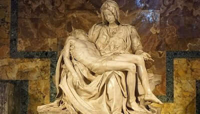 Michelangelo's Pieta at Saint Peter's Basilica, Vatican City.