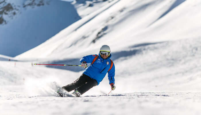 Children can Slide down in the high speed and do skiing in the Switzerland