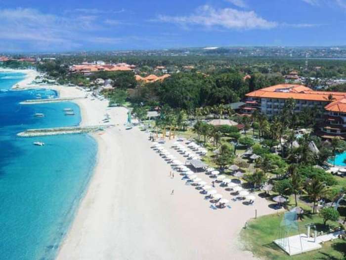 aerial view of mirage resort