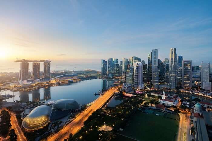 aerial view of Singapore