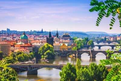 view of Prague city during summer