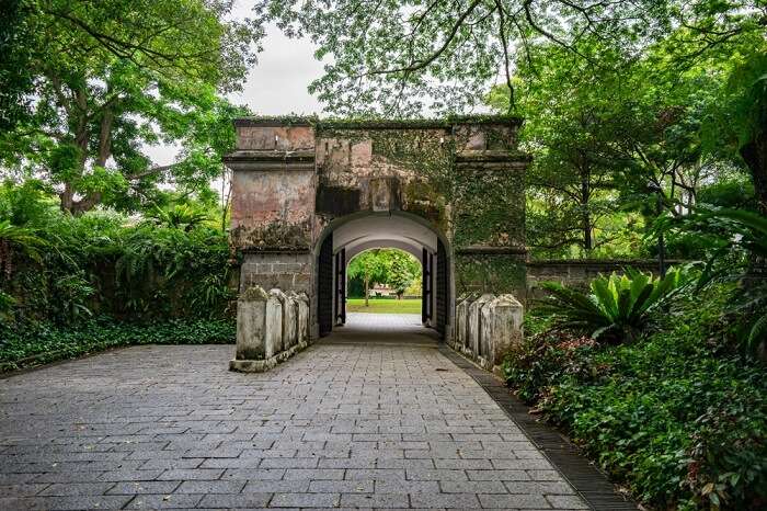 main entrance gate to Fort Canning park