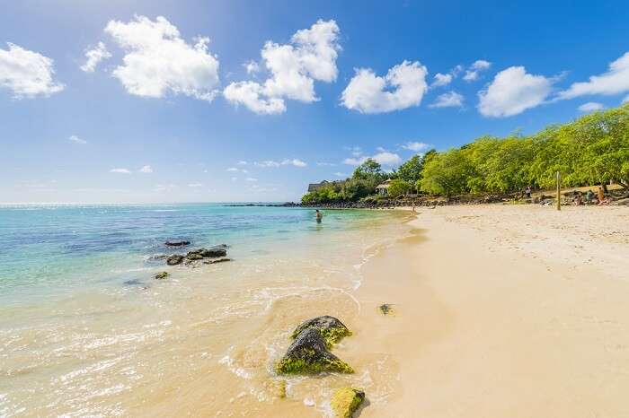 public beach in Mauritius