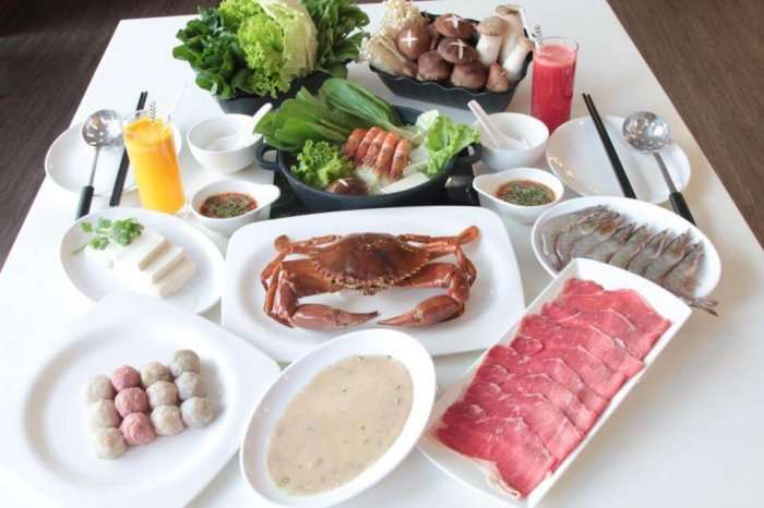 table at coca restaurant decorated with western cuisines