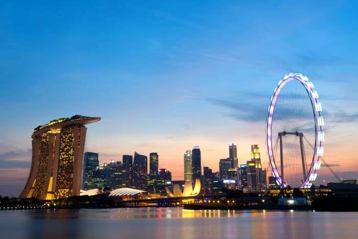 Singapore in evening