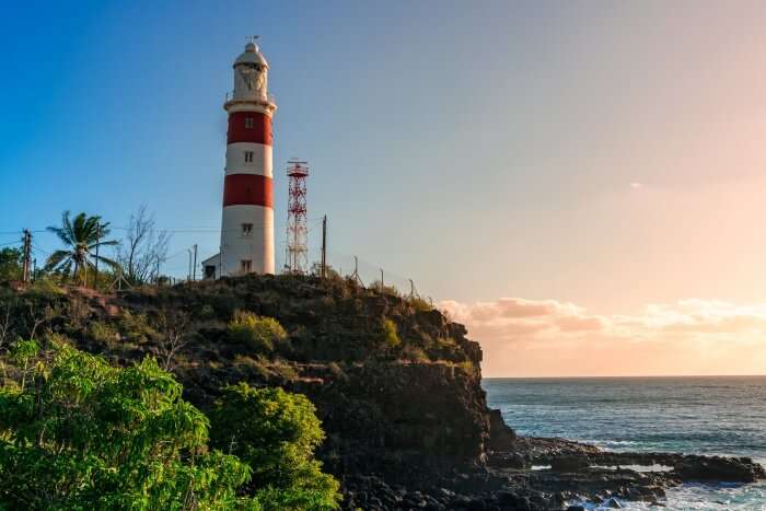 Lighthouse and sea