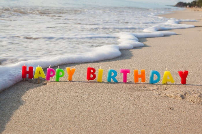 Birthday on beach