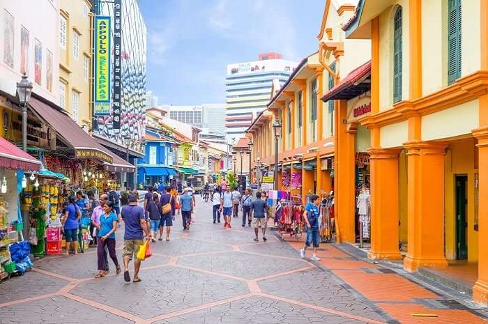 people walking in the market