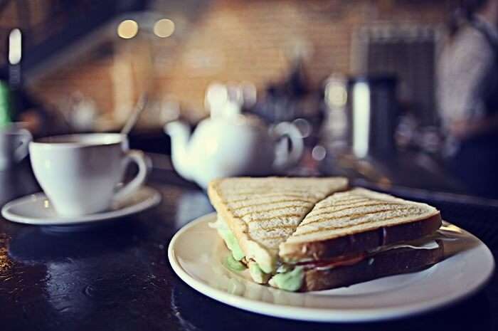 coffee and sandwiches