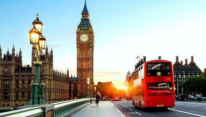 A blissful view of London which is one of the best summer holiday destinations in the world
