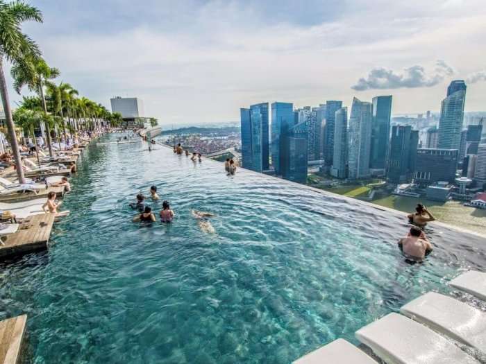 People swimming