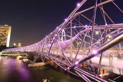 Lights on a bridge