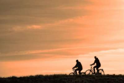 cycling silhouette