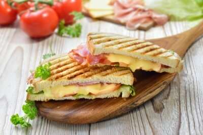 Grilled toast with ham