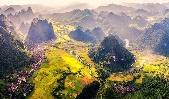 aerial view vietnam