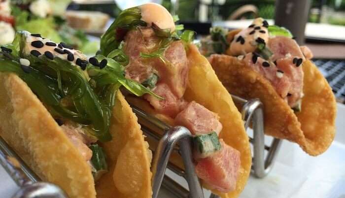 Tar Tar Food Tuna Tartar Tacos Tuna Meal Taco