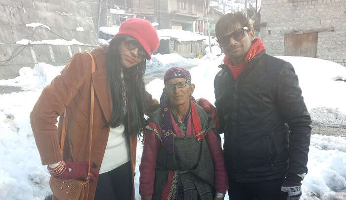 enjoyed the in winter weather in manali