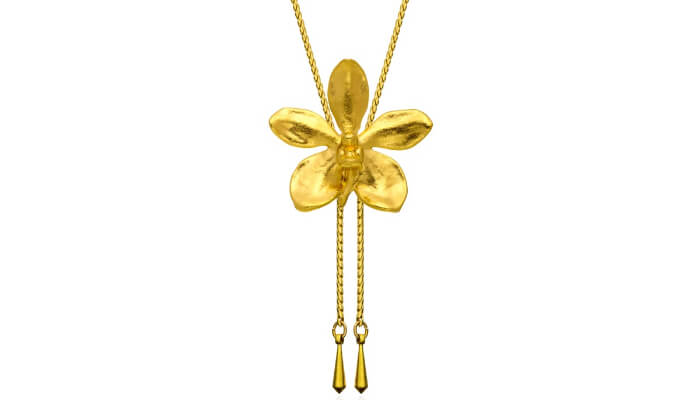 Gold Plated Orchid Ornaments of Singapore