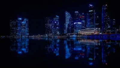 Singapore during the night