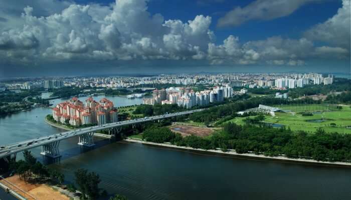Kallang river in the city