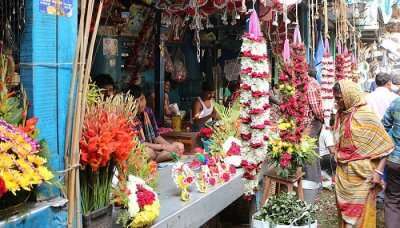 Buying flowers at Mallick Ghat Flower Market is one of the best things to do in Kolkata
