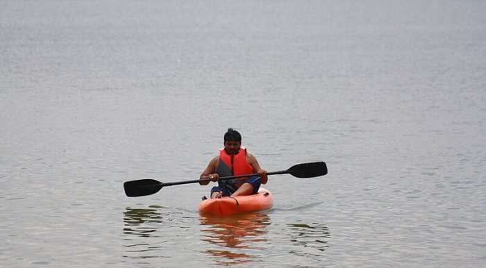 kayaking in kotepally resevoir