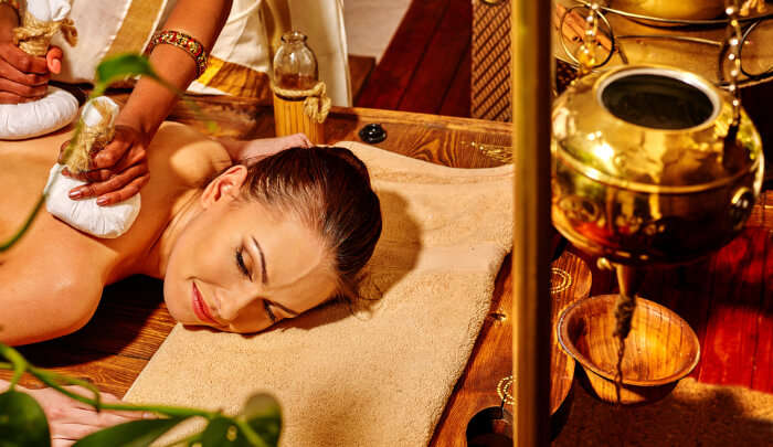 Enjoying Massage at Spa Centre