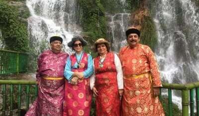 in a traditional attire of Sikkim