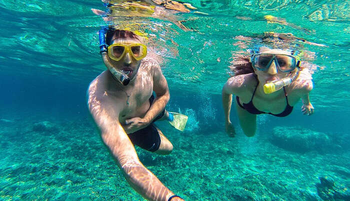 Couple Enjoy Snorkelling in Phuket