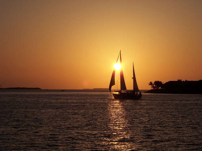Watch sunset in Key West on a sail