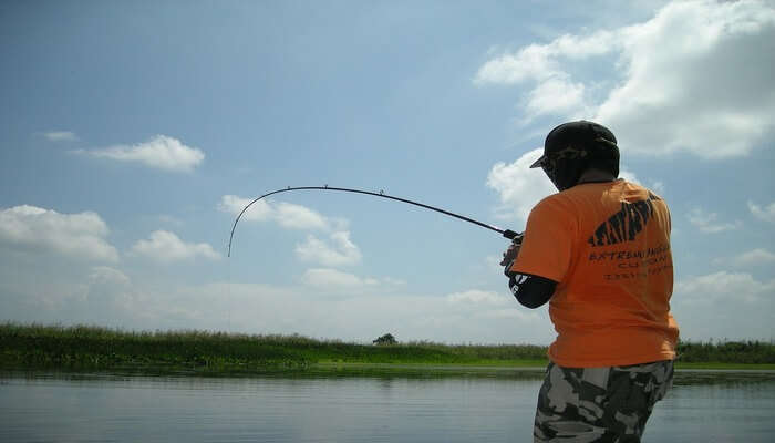 Angling is a famous adventure sports in Manali