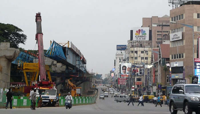 Famous MG Road in Bangalore