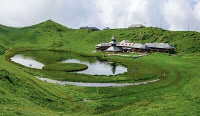 Prashar Lake, one of the offbeat destinations in Himachal Pradesh..