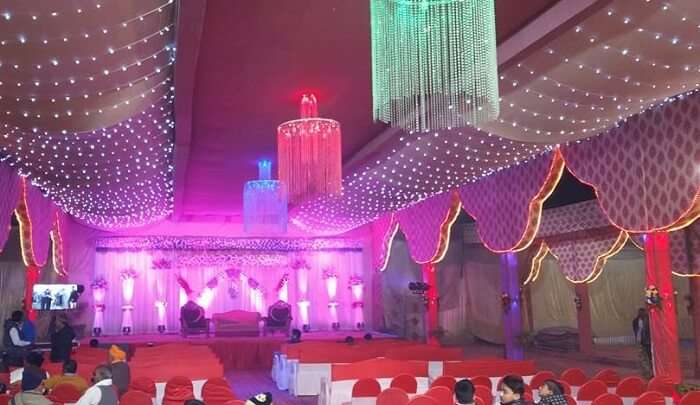 decorated venue