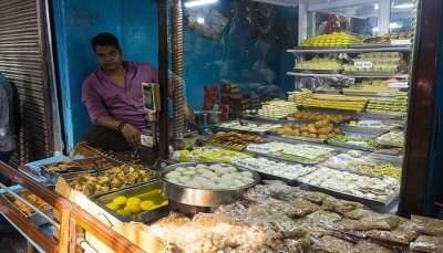 Mouthwatering view of Sweets in Varanasi