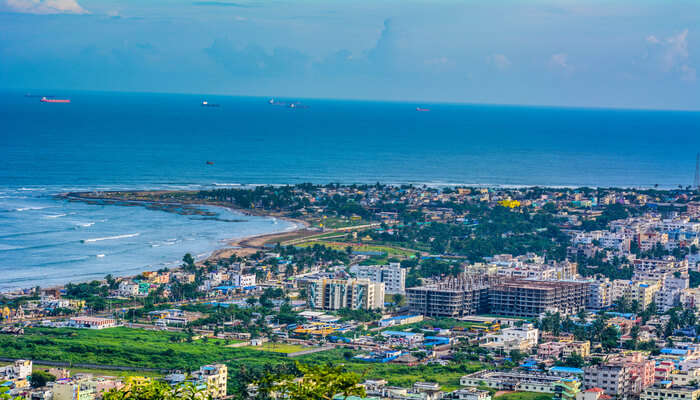 drone view of city