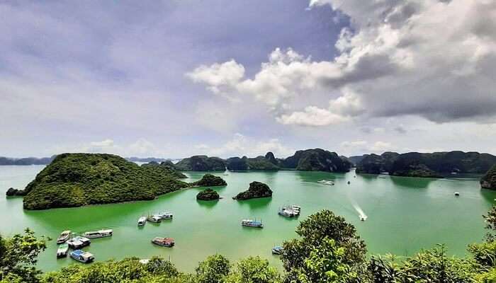 The glowing Halong Bay in Vietnam