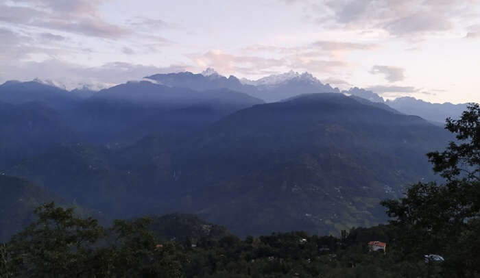 stunning views of the sunrise at Kanchenjunga