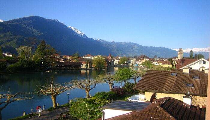 Interlaken in Switzerland is one of the amazing places to visit in Europe in April