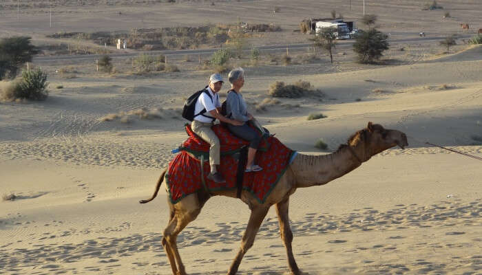Jodhpur from Pushkar on a camel's back