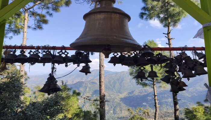A mesmerizing view of bells at Mahamaya Temple