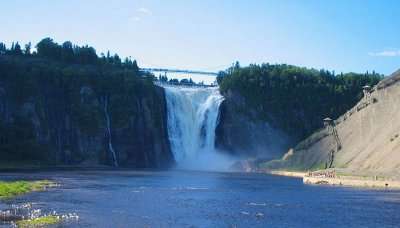 A stunning view of Montmorency Falls which is among the best places to visit in Canada