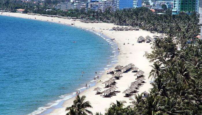 overview of the beach