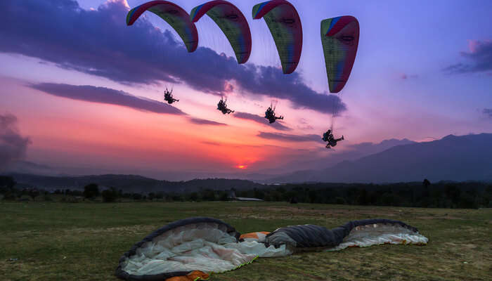 View of Paragliding In Kerala