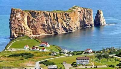 A majestic view of Perce Rock which is one of the amazing and the best places to visit in Canada