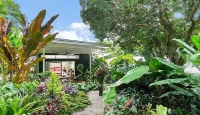 view of lush green gardens