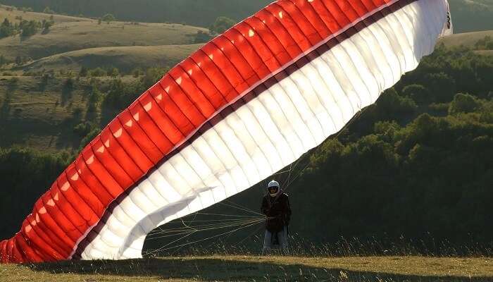 parachute on ground