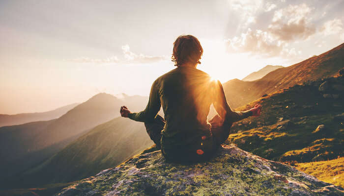 Man meditating