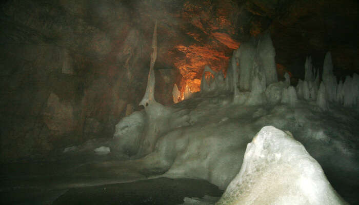 Hiking And Explore Ice Caves